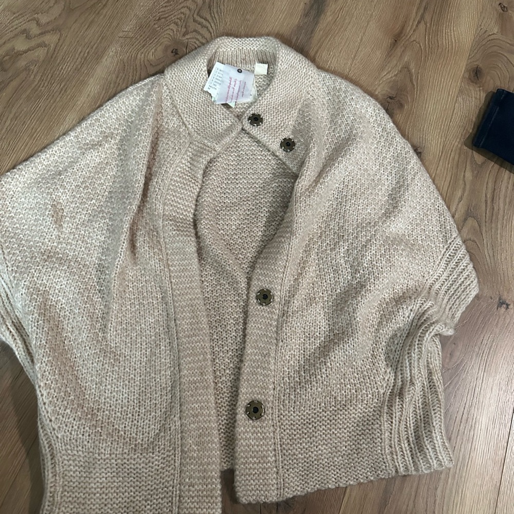 Angel Of The North Cream Knit Poncho